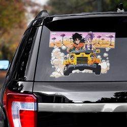 anime car decal, dragon ball sticker, dragon ball decal, anime car sticker, anime decal for car, sticker for car
