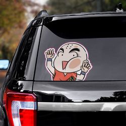 dragon ball sticker, dragon ball decal, krillin car sticker, anime car decal, anime decal for car, sticker for car
