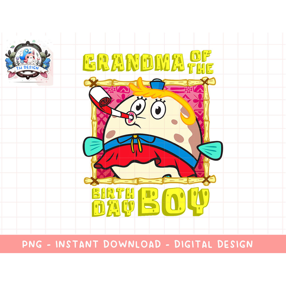 Mademark x SpongeBob SquarePants - SpongeBob Mrs Puff Grandma of the Birthday Boy Grandmother T-Shir copy.jpg