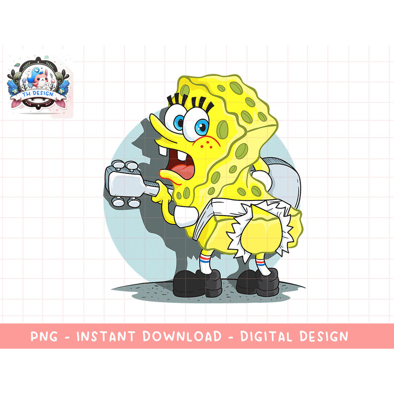 Mademark x SpongeBob SquarePants - SpongeBob Ripped Pants png, sublimation.jpg