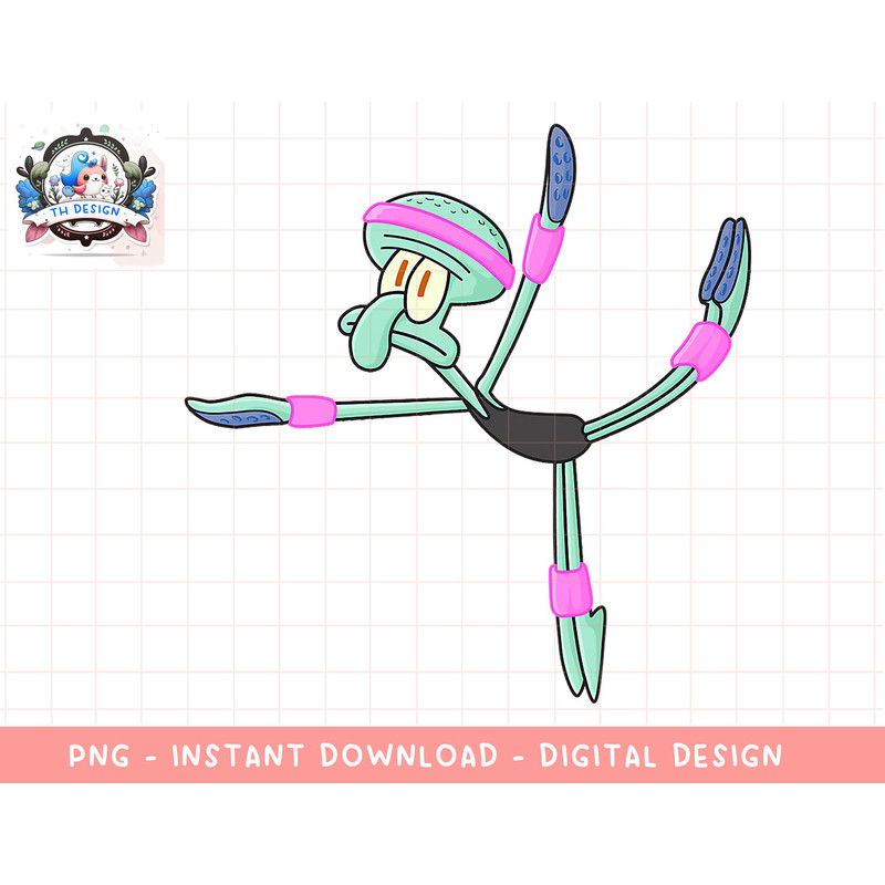 Mademark x SpongeBob SquarePants - SpongeBob Squidward Ballerina png, sublimation.jpg