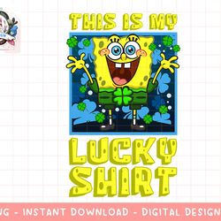 mademark x spongebob squarepants - spongebob this is my lucky shirt st patrick luck clovers fun t-sh copy.jpg
