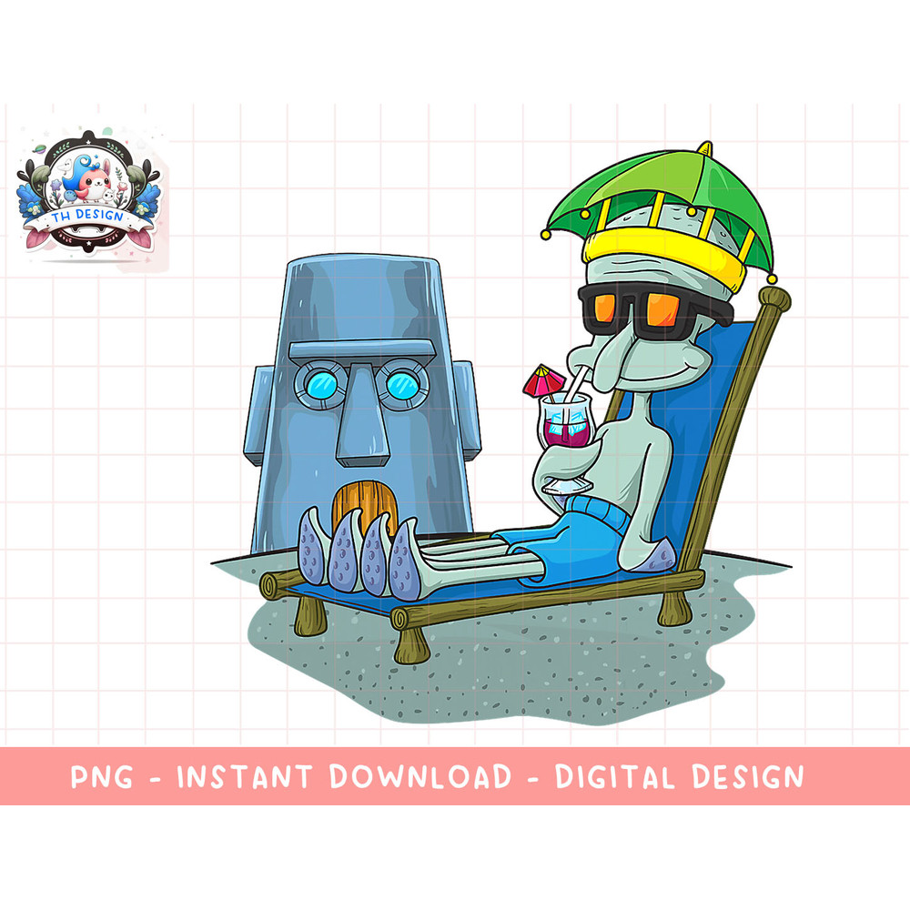 Mademark x SpongeBob SquarePants - Squidward Sunbathing png, sublimation.jpg
