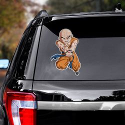 dragon ball decal, krillin car sticker, anime car decal, anime decal for car, sticker for car, dragon ball sticker