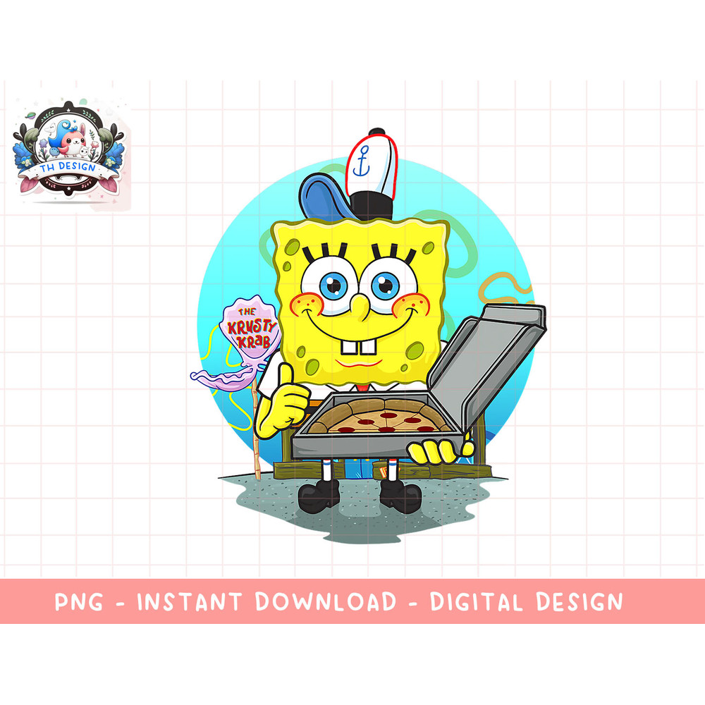 Mademark x SpongeBob SquarePants - The Krusty Krab Pizza Delivery png, sublimation.jpg