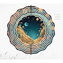 3d pattern, papercraft landscape 3d wind spinner