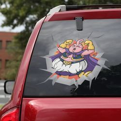 dragon ball sticker, dragon ball decal, majin buu car sticker, anime decal for car, sticker for car, anime car decal