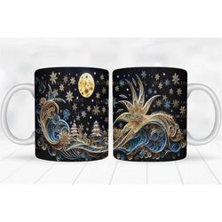 3d mug wrap, night skies 3d sublimation, 3d 11oz