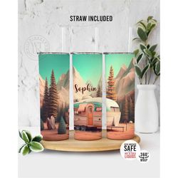 personalized camping tumbler - camping tumbler - outdoor lover gift - camper tumbler - outdoor tumbler, hiking tumbler