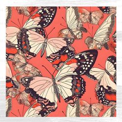 cartoon swallowtail digital pattern, printable, sublimation, fabric, scrapbook, paper, art, clipart, instant download
