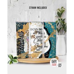 christian affirmation tumbler - affirmation gift for mother's day - psalms 139:14 - bible affirmations tumbler - affirm