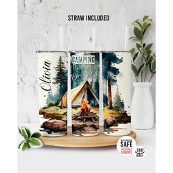 custom camping vacation tumbler , personalized camping tumbler , family vacation tumbler , summer tumbler, camping tumb
