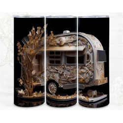 3d lux camper digital art, sublimation, 300dpi straight skinny 20 oz tumbler wrap, fabrics, pod, sublimate, wall canvas