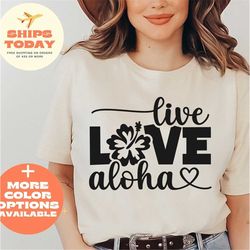 live love aloha shirt, aloha shirt, hawaiian shirt, pineapple shirt, summer vibes shirt, love hawaii shirt, live aloha s