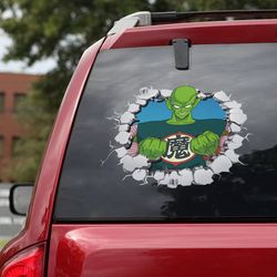 dragon ball decal, dragon ball sticker, piccolo car sticker, anime car decal, sticker for car, anime decal for car