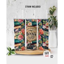 custom book lover tumbler - personalized book lover gift - gift for her - book worm gift - 20oz tumbler with straw