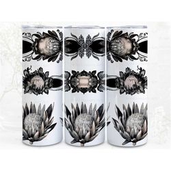 dried lux protea digital art, sublimation, 300dpi straight skinny 20 oz tumbler wrap, fabrics, wall canvas, pod, instant