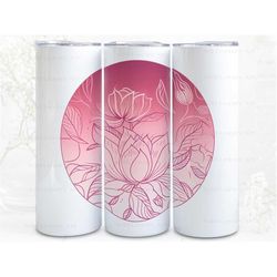 floral logo digital art, sublimation, 300dpi straight skinny 20 oz tumbler wrap, fabrics, wall canvas, pod, instant down
