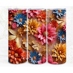 3d tumbler wrap quilling sublimation, floral wall   image paper craft png 300 dpi,   art commercial use