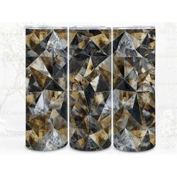 crystal textured patterns digital art print, sublimation, straight skinny 20 oz tumbler wrap, fabrics, wall art, pod, in