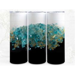 aquamarine patterns digital art print, sublimation, straight skinny 20 oz tumbler wrap, fabrics, wall art, pod, instant