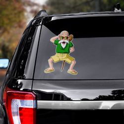 dragon ball decal, dragon ball sticker, master roshi car sticker, anime car decal, sticker for car, anime decal for car