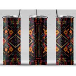 kente_print_psychedelic digital art print, sublimation, straight skinny 20 oz tumbler wrap, wall art, pod, instant downl