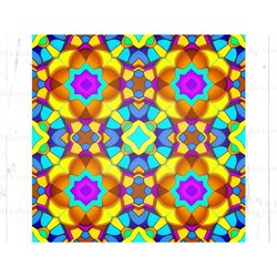 rainbow kaleidoscope 10 digital art print, sublimation, straight skinny 20 oz tumbler wrap, wall art, pod, instant downl