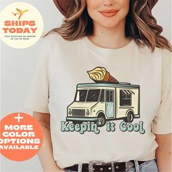 keepin it cool shirt, shark beach t-shirt, cool summer tee, shark lover shirt, summer family t-shirt, cute animal shirt,