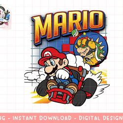 mario kart bowser mario racing graphic t-shirt png, sublimation.jpg
