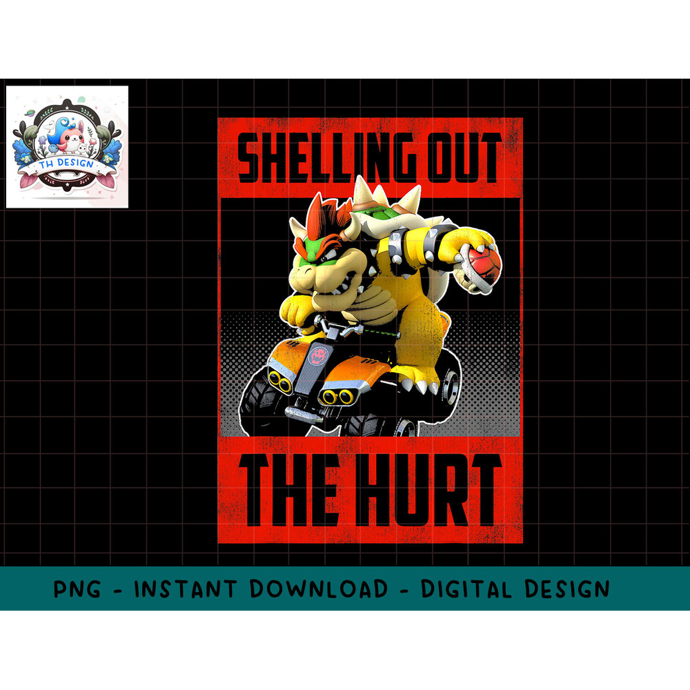 Mario Kart Bowser Shelling Out The Hurt Graphic T-Shirt png, sublimation.jpg