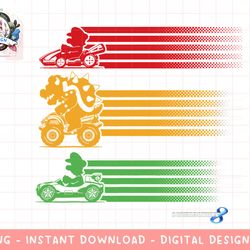 mario kart mario bowser yoshi line stack png, sublimation.jpg