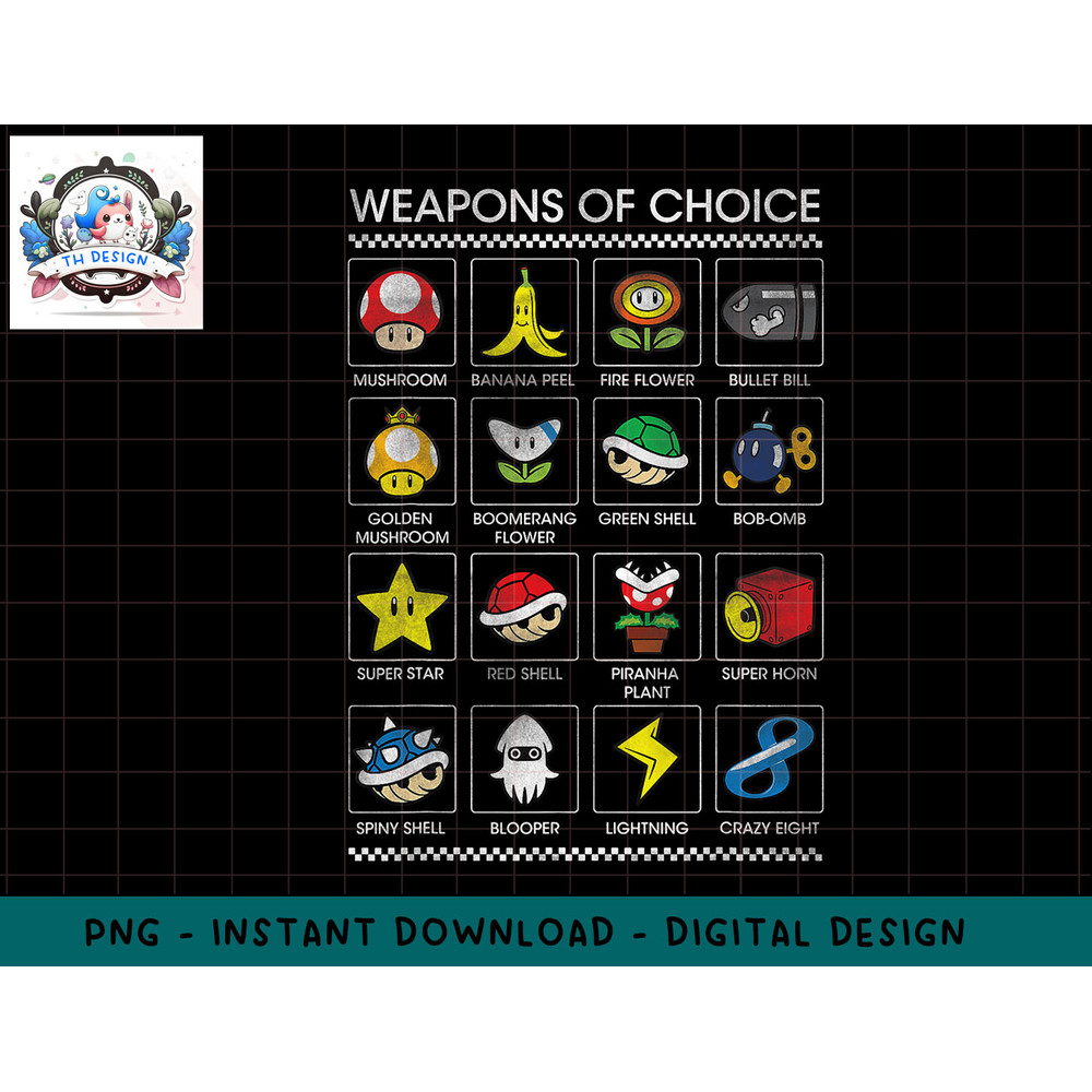 Mario Kart Weapons Of Choice Item Poster png, sublimation.jpg