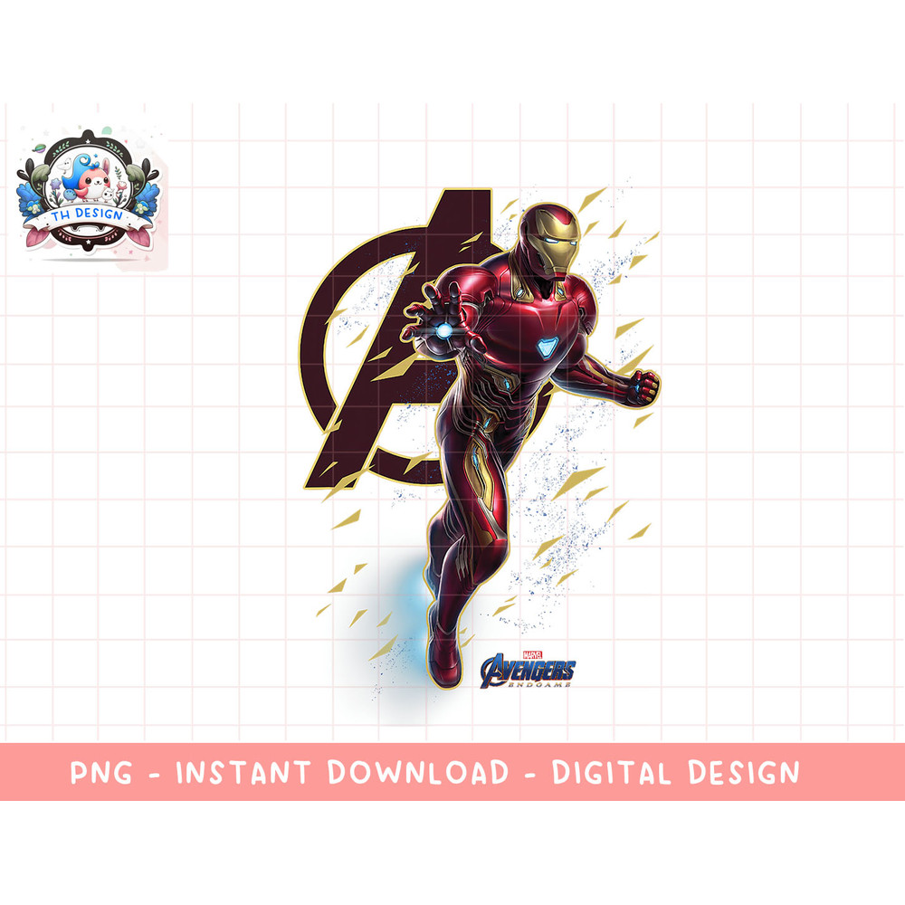 Marvel Avengers Endgame Iron Man Action Pose Graphic png, sublimation.jpg