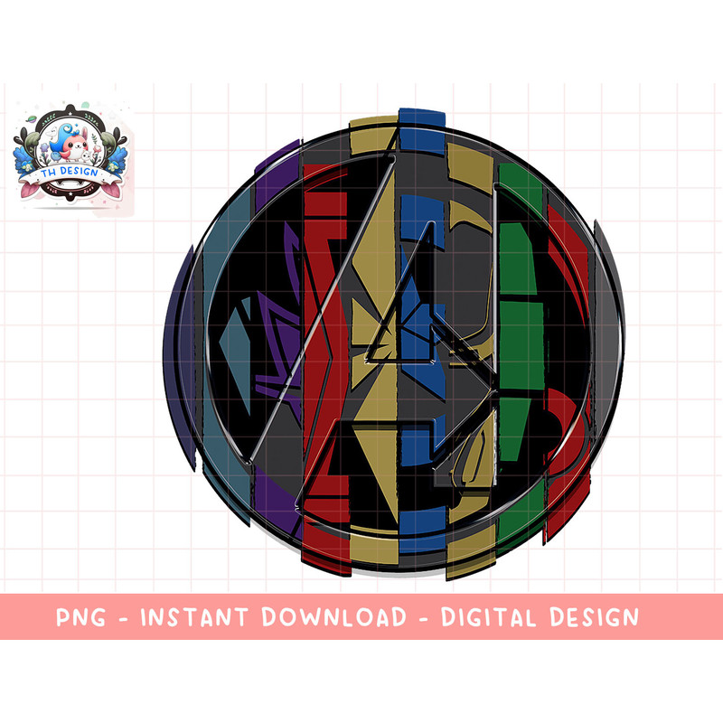 Marvel Avengers Endgame Logo Super Hero Colors png, sublimation.jpg