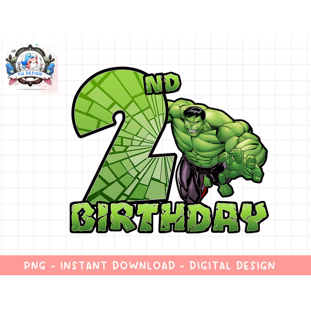 Marvel Avengers Hulk Smash 2nd Birthday png, sublimation.jpg