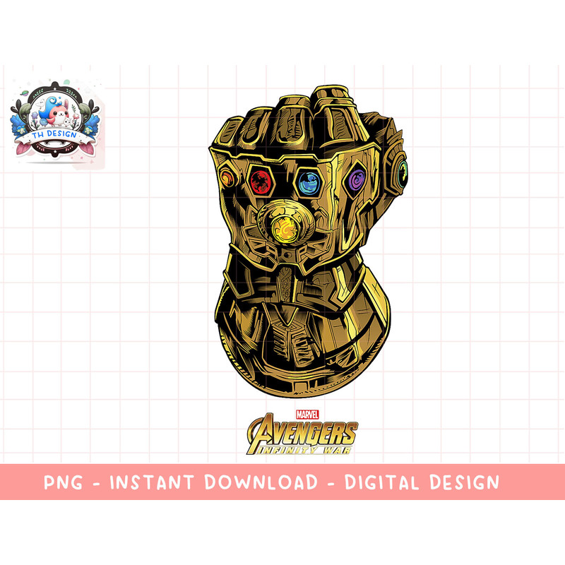 Marvel Avengers Infinity War Gauntlet Gems Graphic T-Shirt png, sublimation.jpg