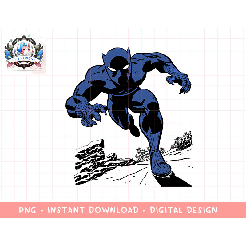 Marvel Black Panther Retro Comic Art png, sublimation.jpg