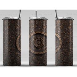 luxury brown pattern digital art print, sublimation, straight skinny 20 oz tumbler wrap, wall art, pod, instant download