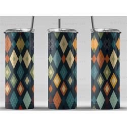 agyle_abstract_print digital art print, sublimation, straight skinny 20 oz tumbler wrap, fabrics, wall art, pod, instant