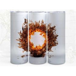 metallic wreath digital art print, sublimation, straight skinny 20 oz tumbler wrap, fabrics, wall art, pod, instant down