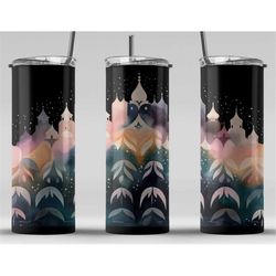 moroc landmarks digital art print, sublimation, straight skinny 20 oz tumbler wrap, fabrics, wall art, pod, instant down