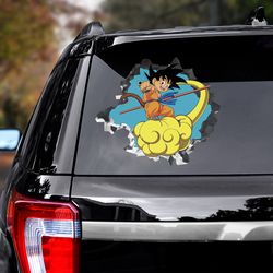 dragon ball decal, dragon ball sticker, anime car decal, anime decal for car, sticker for car, son goku car sticker