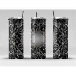 tribal monogram digital art print, sublimation, straight skinny 20 oz tumbler wrap, fabrics, wall art, pod, instant down