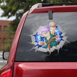 dragon ball decal, dragon ball sticker, trunks car sticker, anime decal for car, sticker for car, anime car decal