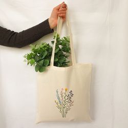 tote bag, totebag, tote bag aesthetic, flower tote bag, bolsas de tela, cloth bag, painted tote bag