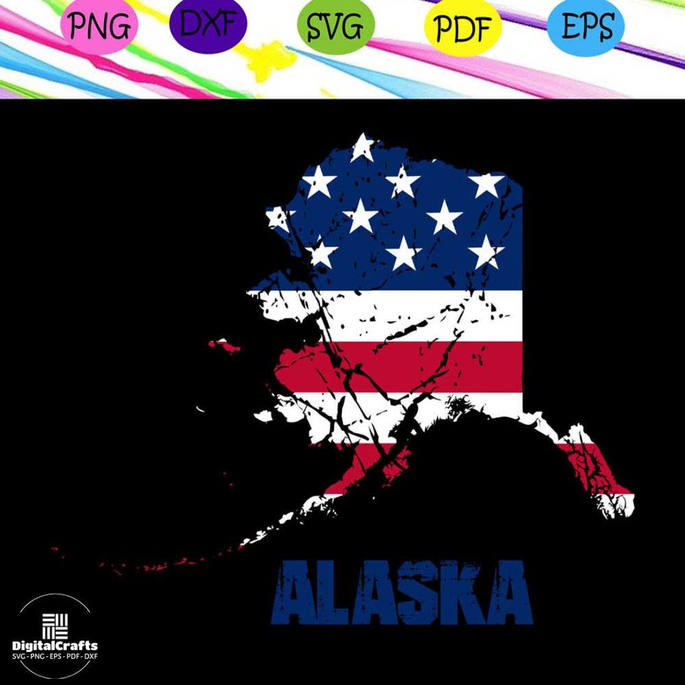 Alaska state flag independence day svg happy 4th of july svgpatriotic svg independence day gift