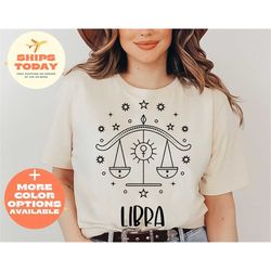 libra horoscope zodiac shirt women, libra t shirt, libra constellation tshirt for her, libra astrology shirt, birthday g