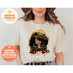 capricorn queen birthday shirt for black woman, african american queen, zodiac shirt, horoscope shirt, astrology tshirt,