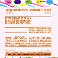 aquarius's manifesto respect them, birthday svg, birthday gift, birthday anniversary, birthday party, birthday gift idea
